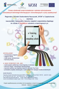 plakat szkolenia "e-Tutoring w wiejskiej szkole"