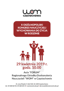 The X Polish National Congress of Pro-family Life Education Teachers 