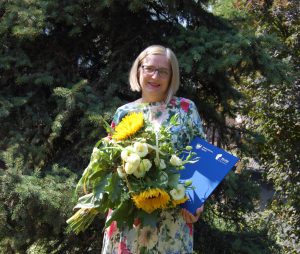Pani Elżbieta Doroszuk w dniu powierzenia przez Marszałka Województwa Śląskiego stanowiska dyrektora RODN "WOM" w Częstochowie