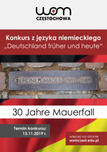 DaF-Wettbewerb „Deutschland früher und heute: 30 Jahre Mauerfall (1989-2019)“